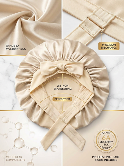 SILKCURE™ Mulberry Silk Sleep Bonnet