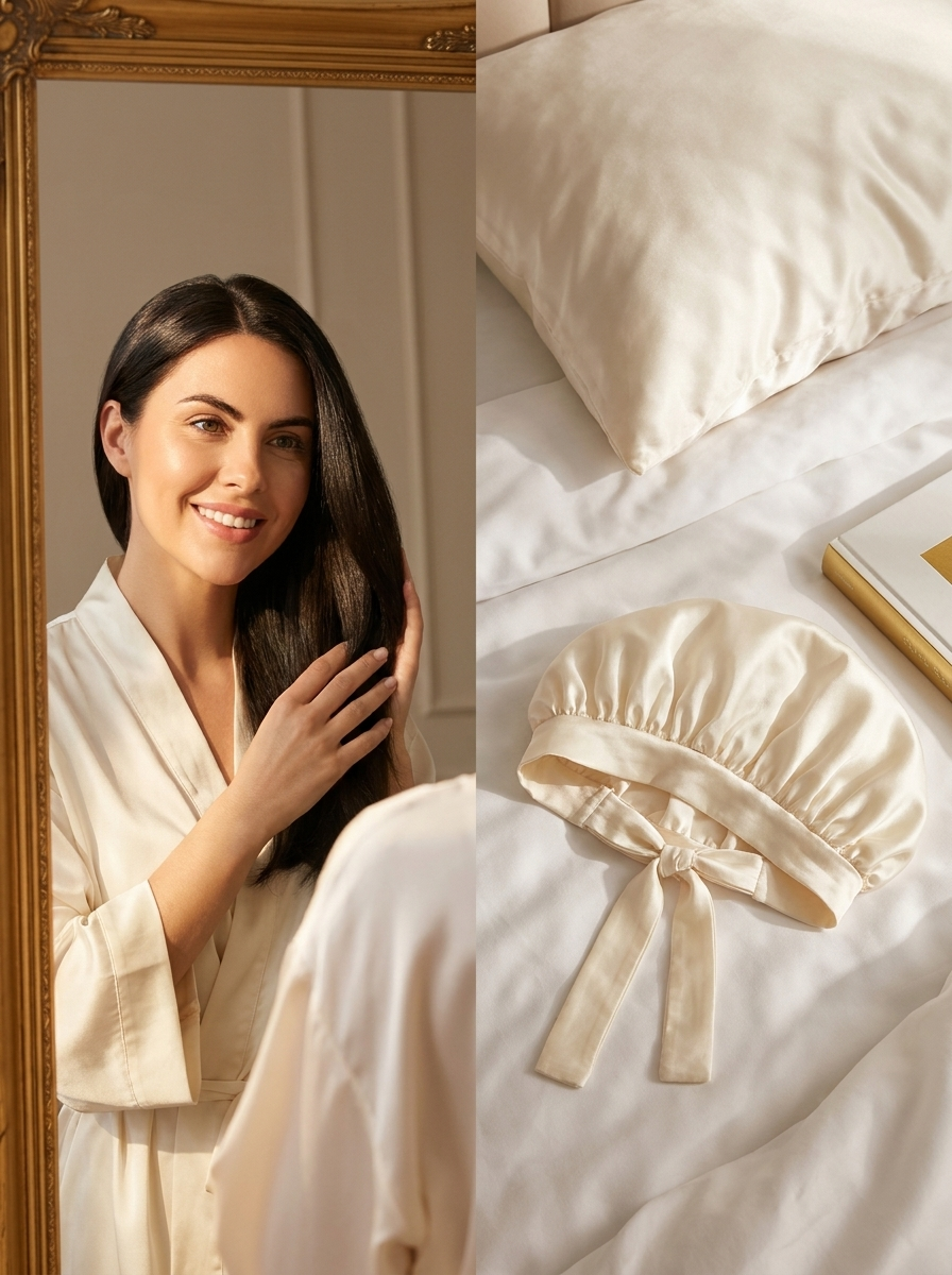 SILKCURE™ Mulberry Silk Sleep Bonnet